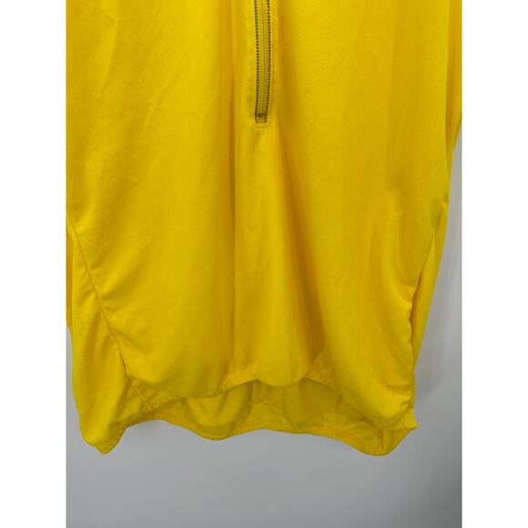 Aero Tech Designs Cyclewear Shirt Men 3XL Yellow Sleeveless Half Zip Cycling - Picture 3 of 7
